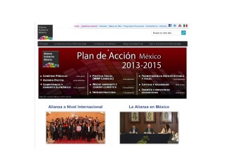 Sitio web de la Alianza para el Gobierno Abierto Mexico