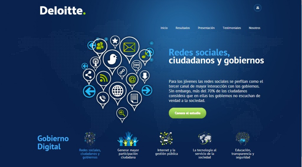 Portada del estudio "Mi Gobierno Digital" de Deloitte Consulting Group Estudio "Mi Gobierno Digital"