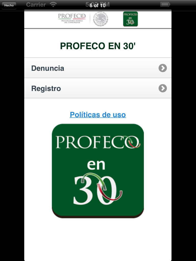 Nueva app "Profeco en 30"