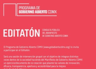 Convocatoria al Editaton del Manifiesto de Gobierno Abierto