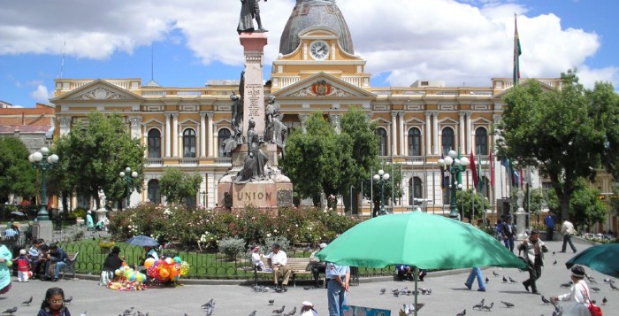 Palacio de Gobierno en La Paz, Bolivia.